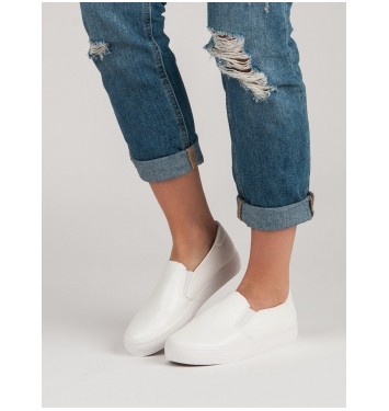 Dámske biele slip on - BK6157W (Veľkosť 38)