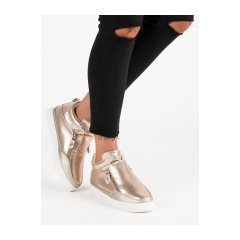 Dámske zlaté tenisky na zips  - LF-81GO (Veľkosť 37)