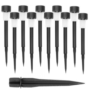 Záhradné solárne lampy 30 cm Set 10 ks