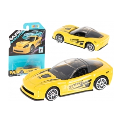 Kovový model auta 7 cm žltý